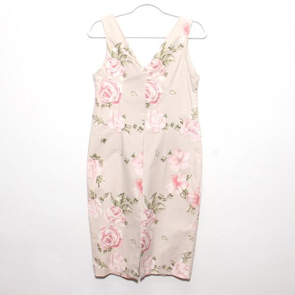 Vintage Kahala Hawaiian Floral Sheath Dress Size 10 - Picture 2 of 7